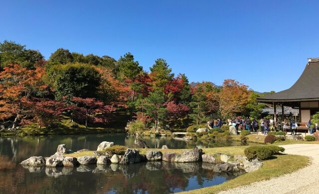 Sogenchi Garden and Daihojo Hall at Tenryu-ji Temple in Kyoto