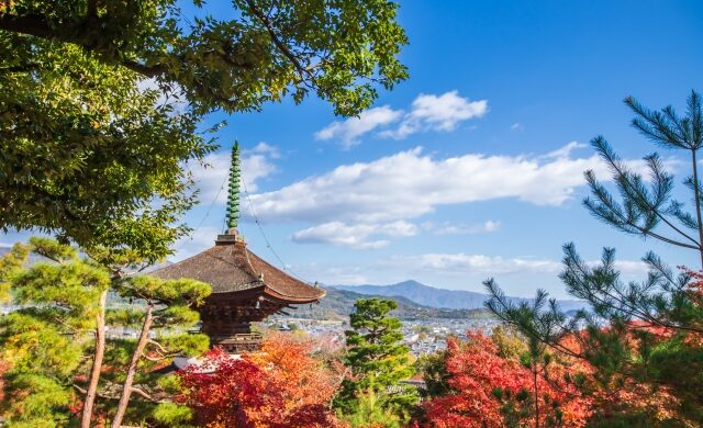 View over Kyoto from Jojakko-ji Temple
