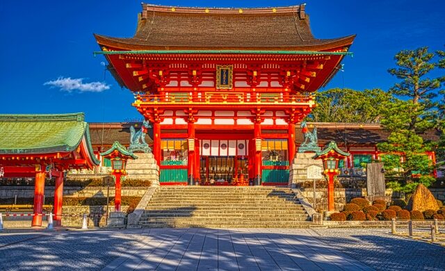 Romon Gate at Fushimi Inari Taisha Shrine in Kyoto