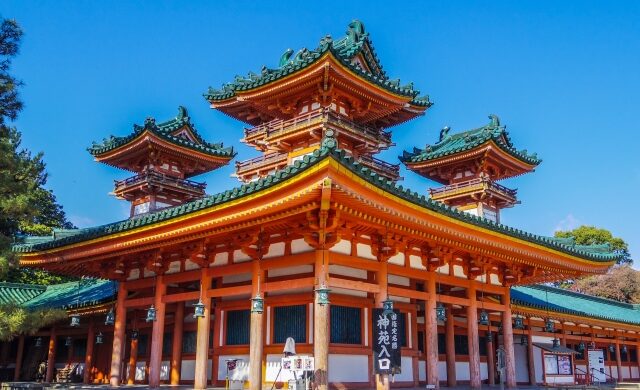 Daigokuden ceremonial hall at Heian Shrine in Kyoto