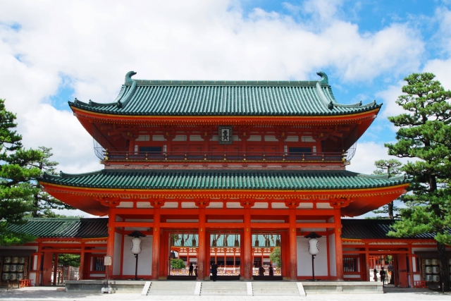 Otenmon Gate at Heian Shrine in Kyoto, Japan